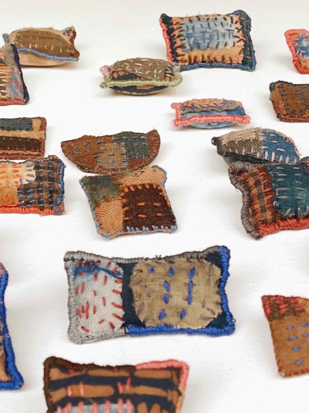 Persimmon Plant-Dyed Cotton Linen Silk Patchwork Kit (17 Swatches)