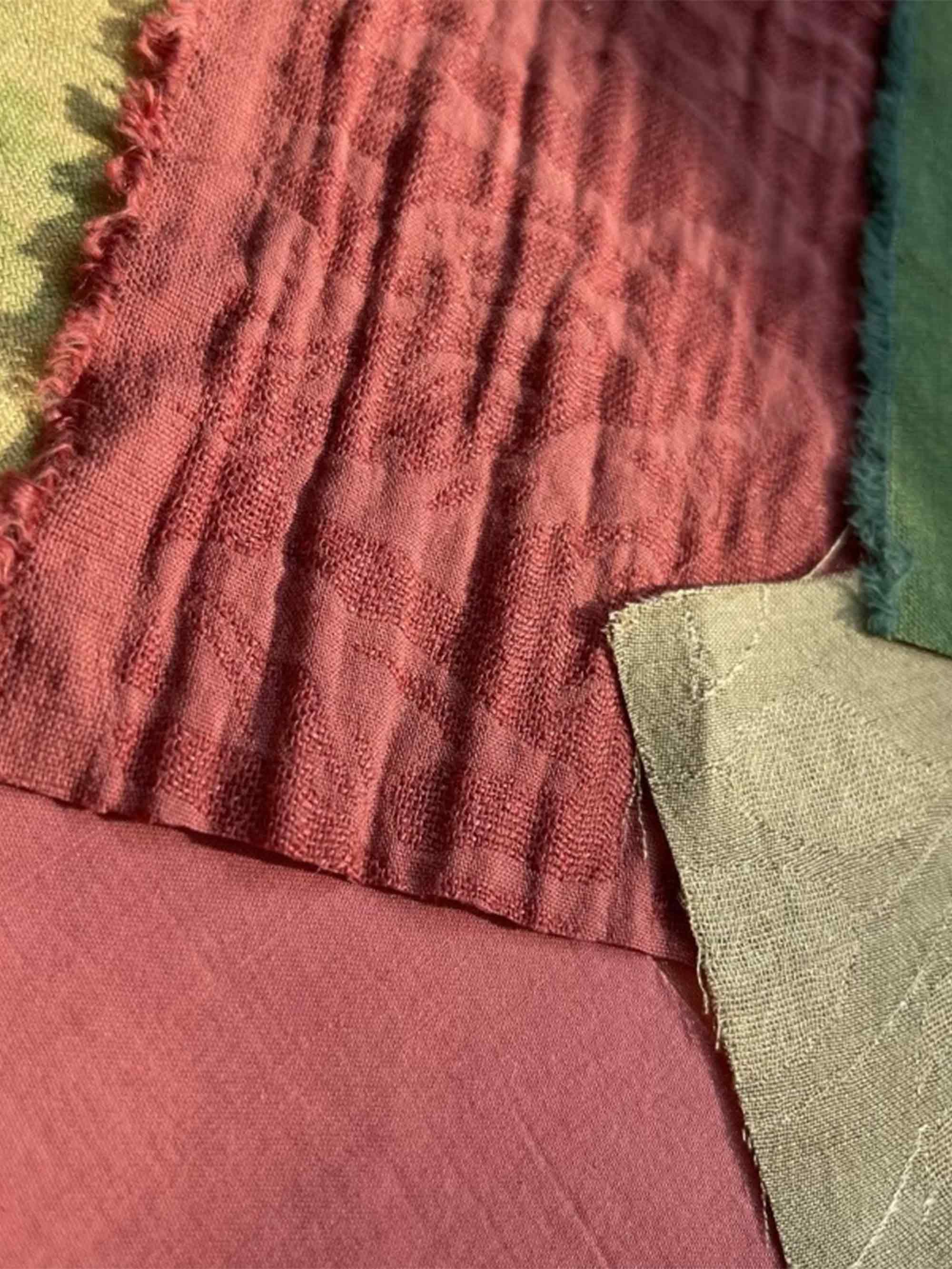 Blooming Botanical Hand-Dyed Cotton Linen Patchwork Kit (13 Swatches)