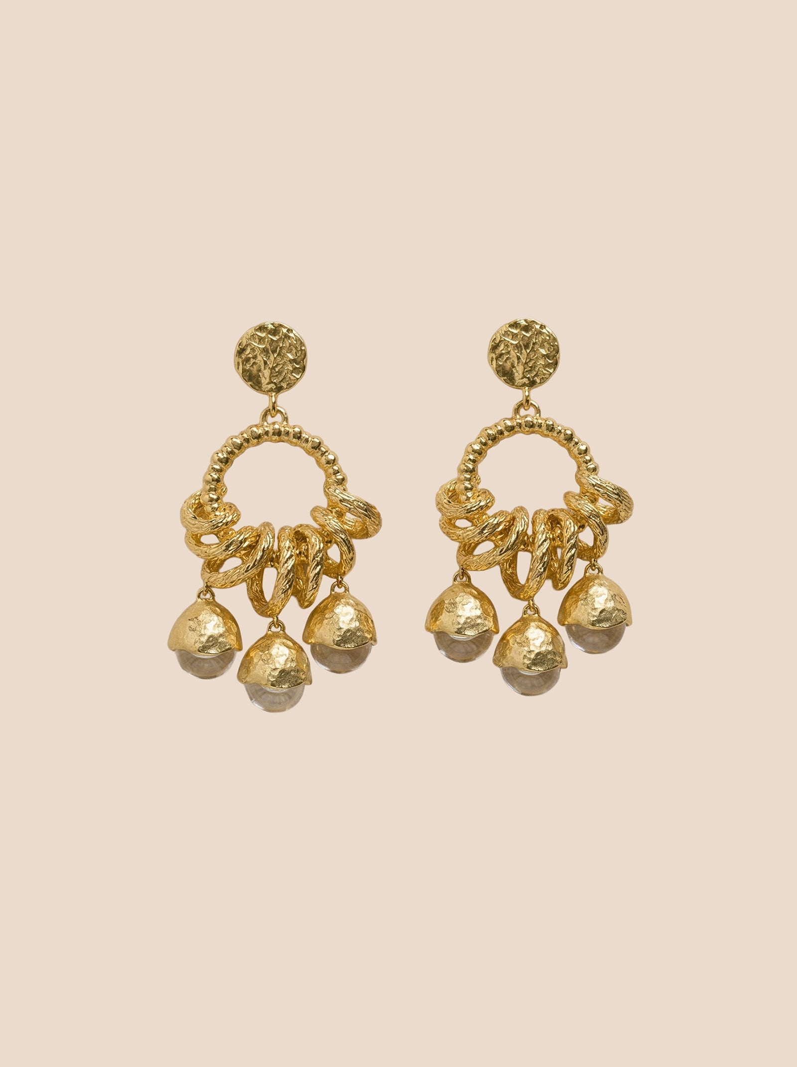 Vintage Fruit Charm Statement Earrings