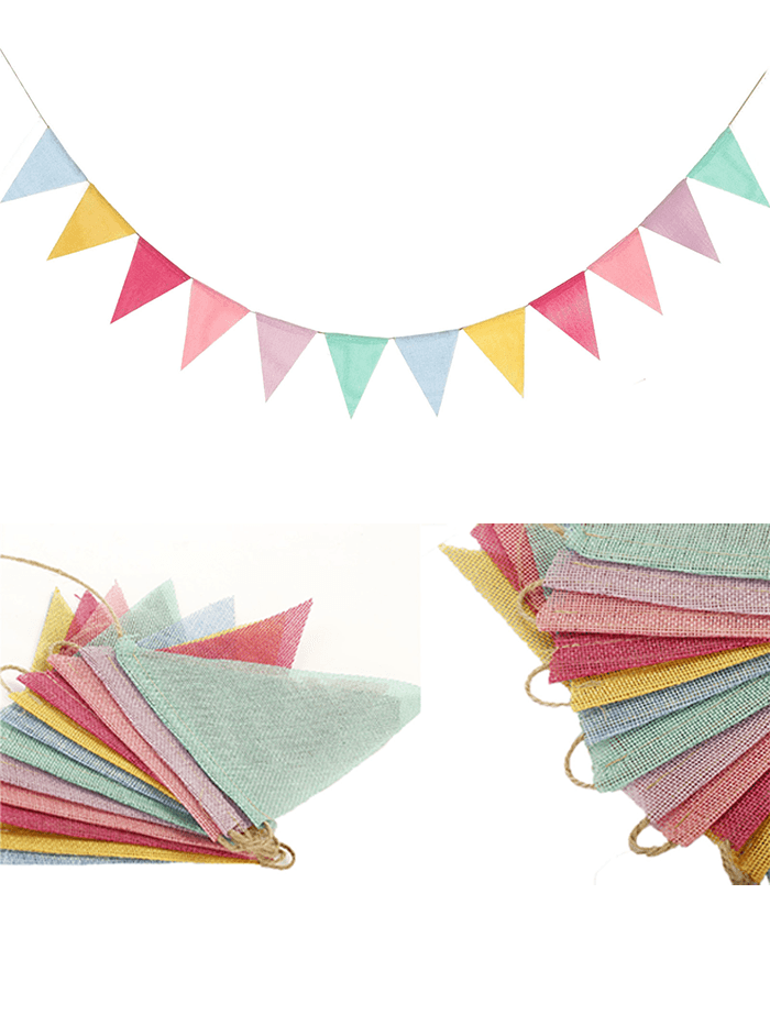 Sustainable Linen-Look Bunting Flags