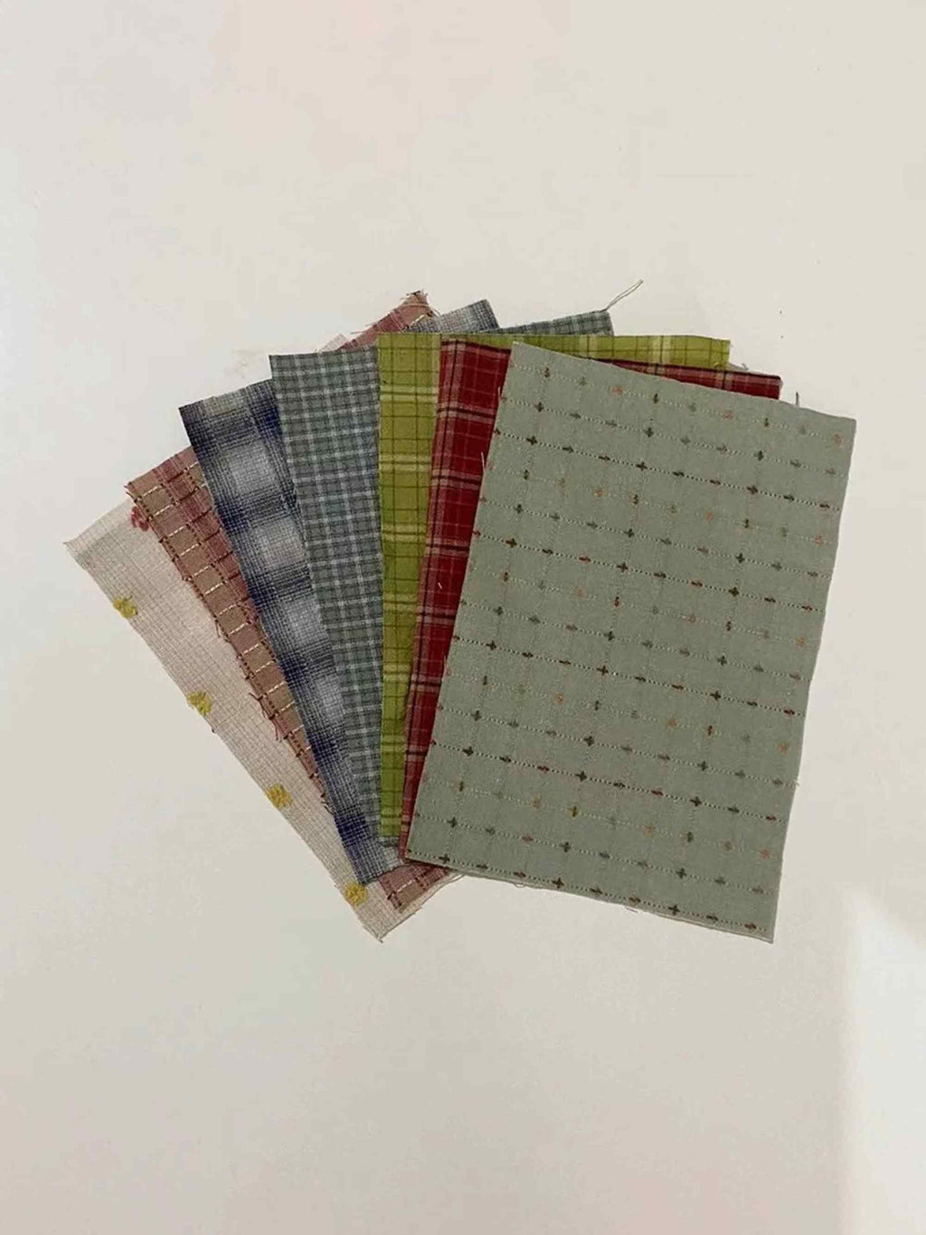 Yarn-Dyed Fabric Scraps for Clothes & Patchwork (10 Pieces)