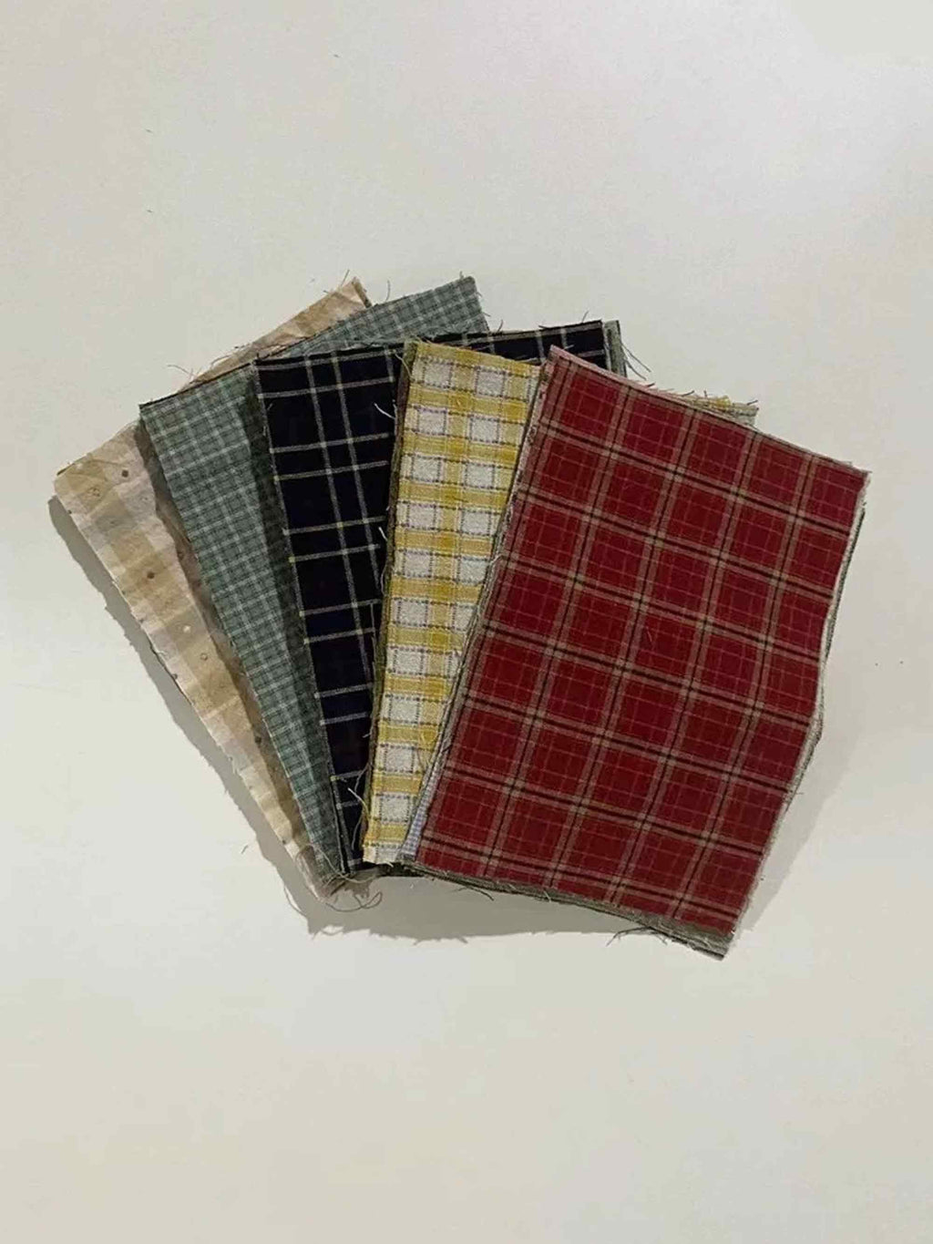 Yarn-Dyed Fabric Scraps for Clothes & Patchwork (10 Pieces)
