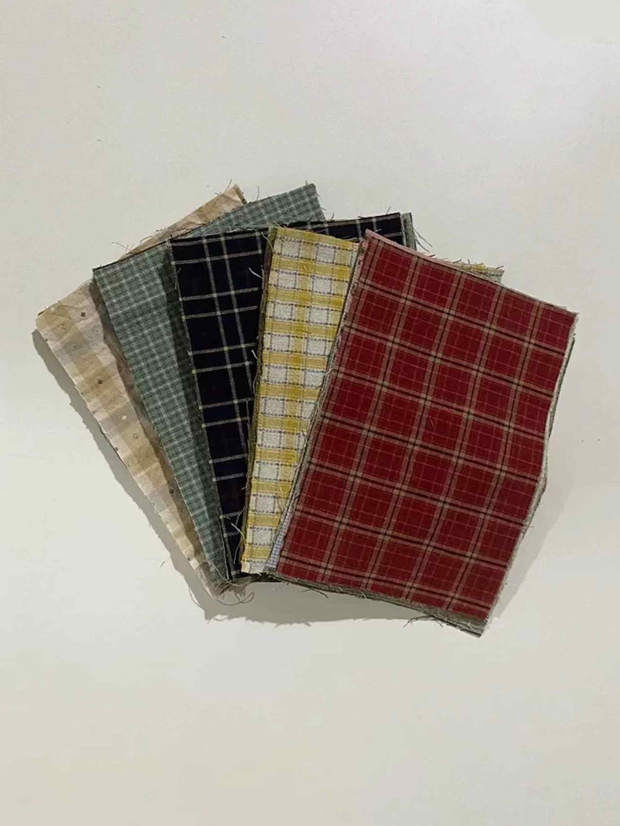 Yarn-Dyed Fabric Scraps for Clothes & Patchwork (10 Pieces)