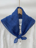 100% Linen Hand-Stitched Square Scarf