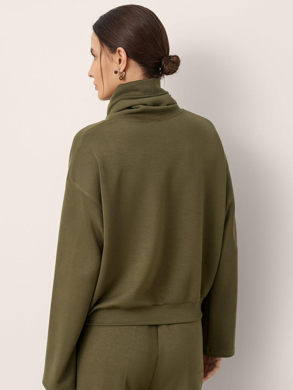 Drawstring Turtleneck Long Sleeve Top CIEL