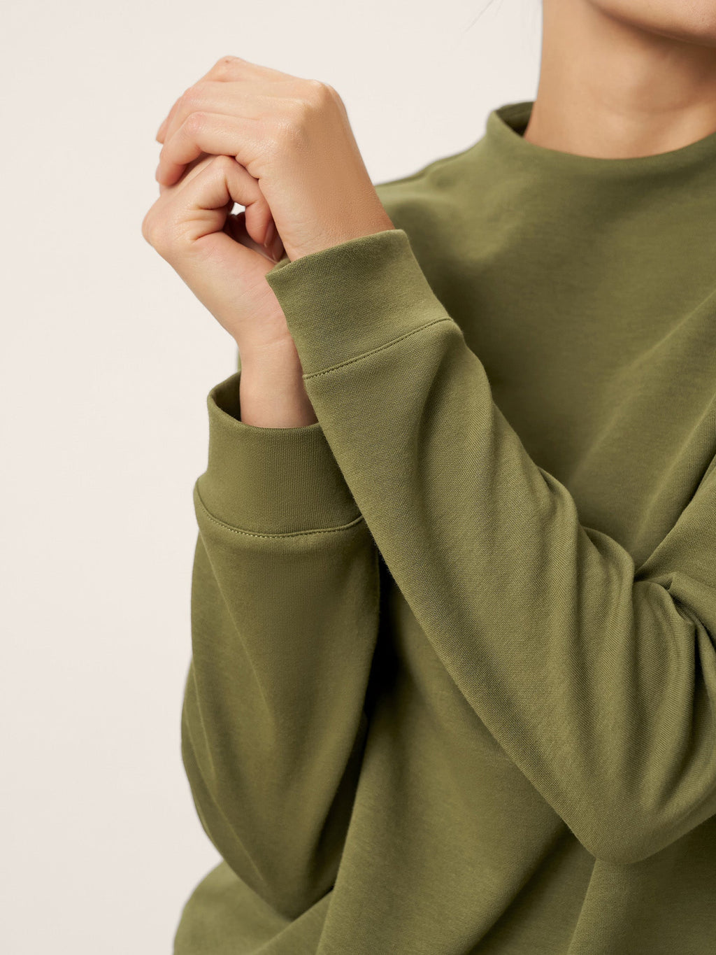 Cotton Shoulder Button Long Sleeve Top MYRA