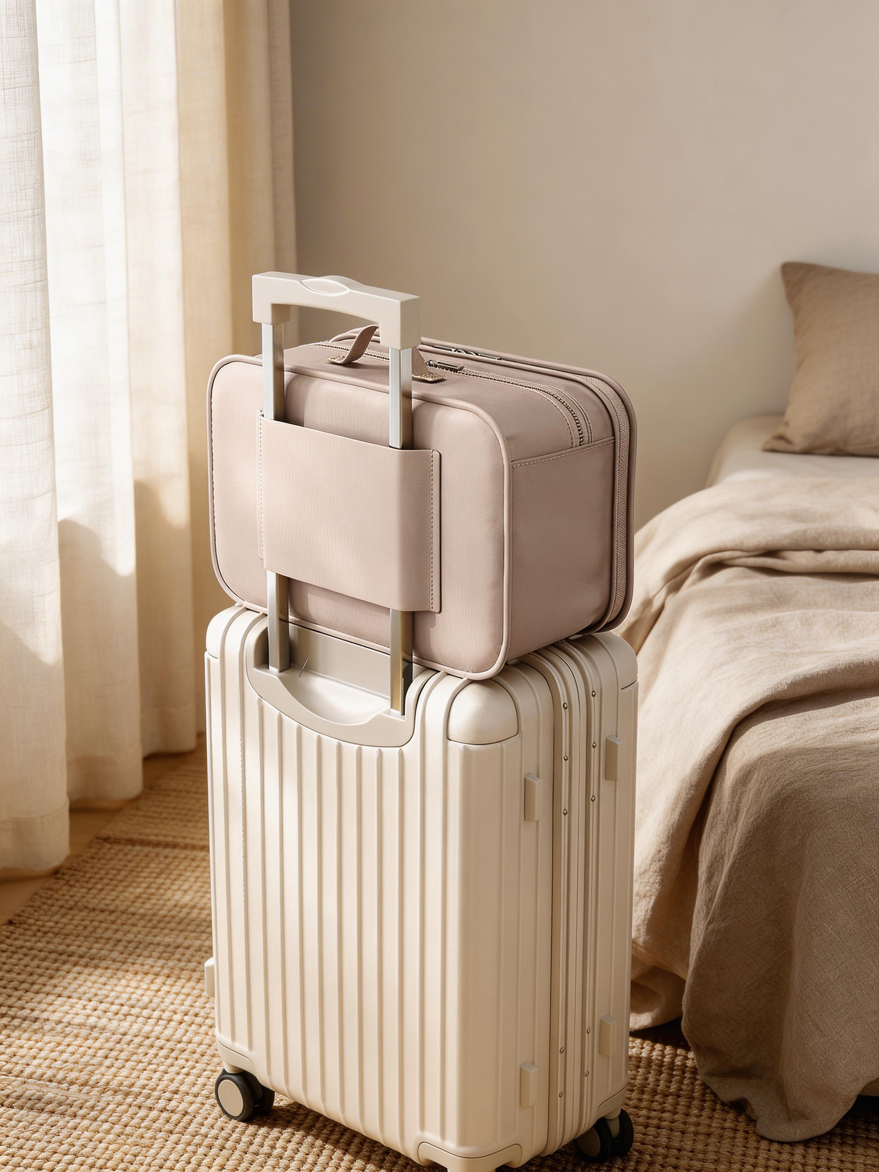 Foldable Hanging Travel Organizer Bag Multi-Layer Suitcase Packing Organizer for Clothes